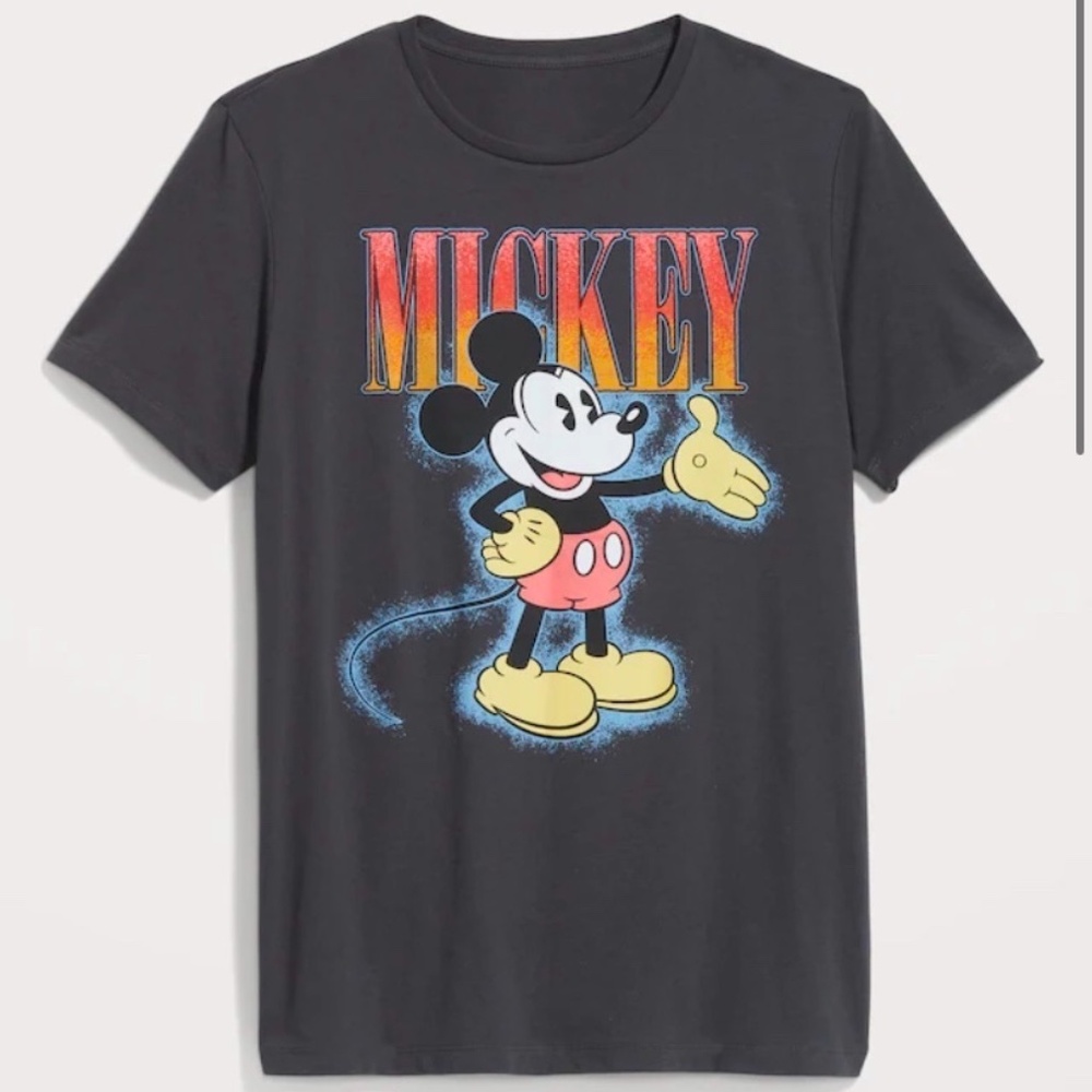 Pre-Owned Disney x Old Navy Gray Mickey Mouse Graphic T-Shirt – Adult Size XL